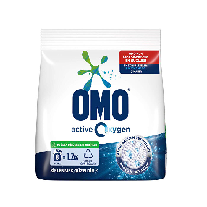 Omo Active Oxygen Toz Çamaşır Deterjanı 1.2 kg