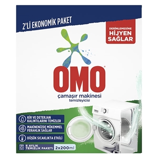 Omo Derinlemesine Hijyen Sağlayan Çamaşır Makinesi Temizleyicisi 2x200 Ml