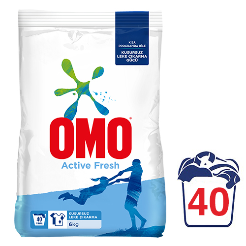 Omo Matik Toz Çamaşır Deterjanı Active Fresh 40 Yıkama (6 kg)