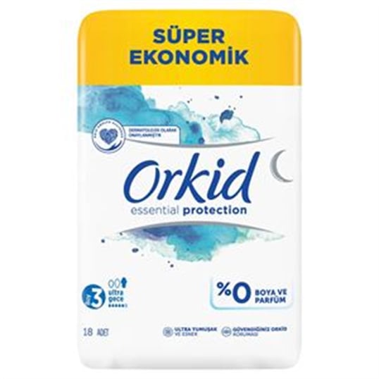 Orkid Essential Süper Eko Paket Gece 18 Li