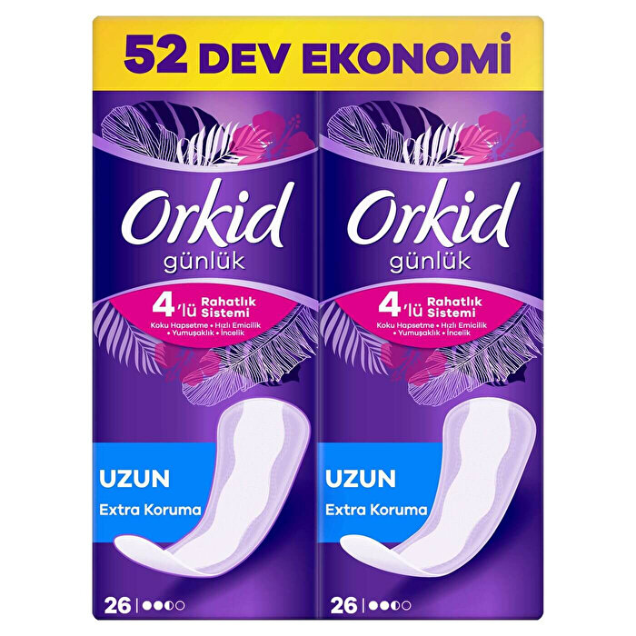 Orkid Günlük Ped Uzun Süper Ekonomik Paket 52 Ped