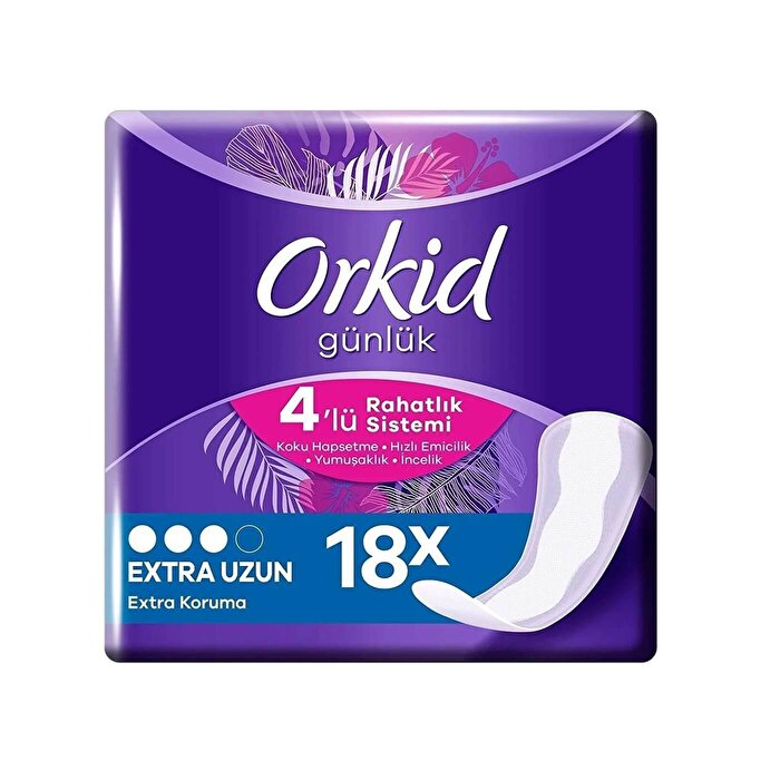 Orkid Günlük Ped Extra Uzun 18'li