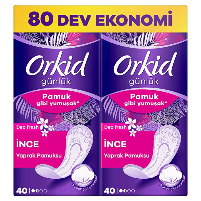 Orkid Günlük Ped Yaprak Pamuksu Deo Fresh 80'li