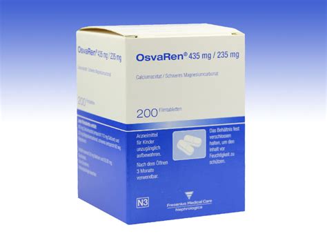Fresenius Medikal Osvaren 435-235 mg 180 Tablet