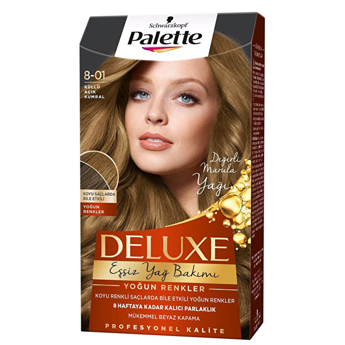 Palette Deluxe Saç Boyası Küllü Açık Kumral No: 8-01 50 ml