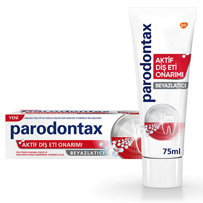 Parodontax Diş Macunu Aktif Diş Eti Onarımı Beyazlatıcı 75 ml