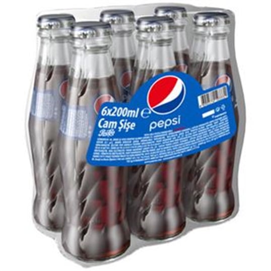 Pepsi Cola 6x200 Ml (Cam Şişe)