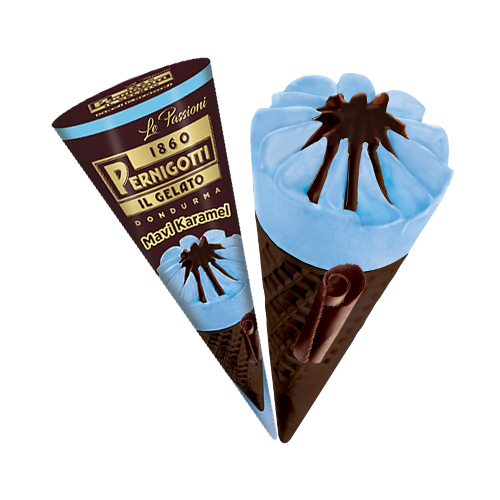 Pernigotti IL Gelato Kakaolu Kornet Mavi Karamel (120 ml)