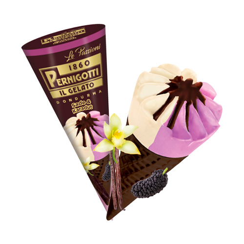 Pernigotti IL Gelato Kakaolu Kornet Sade & Karadut (120 ml)