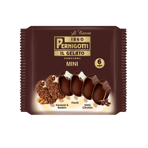 Pernigotti IL Gelato Mini Klasik & Karamel & Badem  (6'lı)
