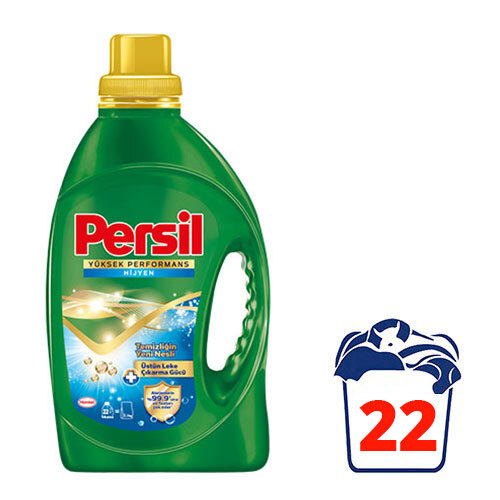 Persil Jel Sıvı Çamaşır Deterjanı Yüksek Performans Hijyen 22 Yıkama (1540 ml)