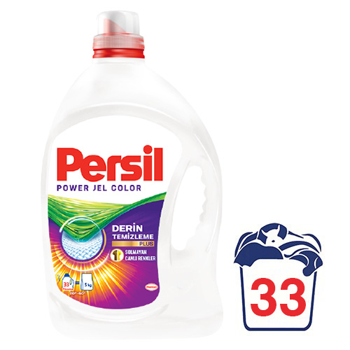Persil Power Jel Sıvı Çamaşır Deterjanı Renkli 33 Yıkama (2145 ml)