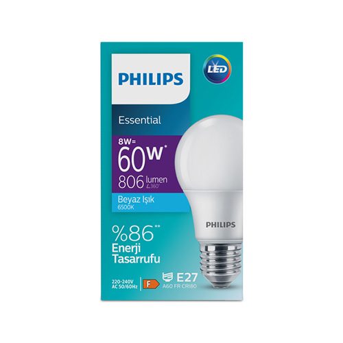 Philips Led Ampul Beyaz Işık (60W)