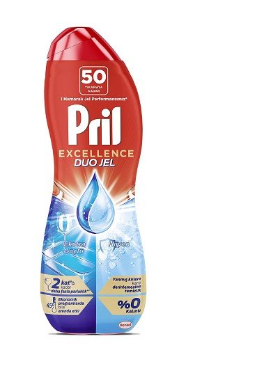 Pril Excellence Duo Jel Bulaşık Makinesi Deterjanı Hijyen 900 Ml