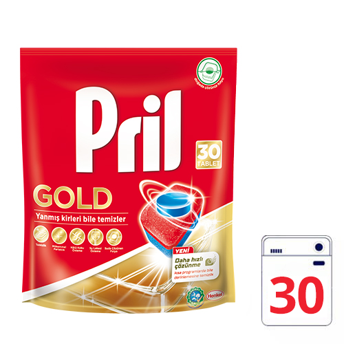 Pril Gold Bulaşık Makinası Deterjanı 30'lu