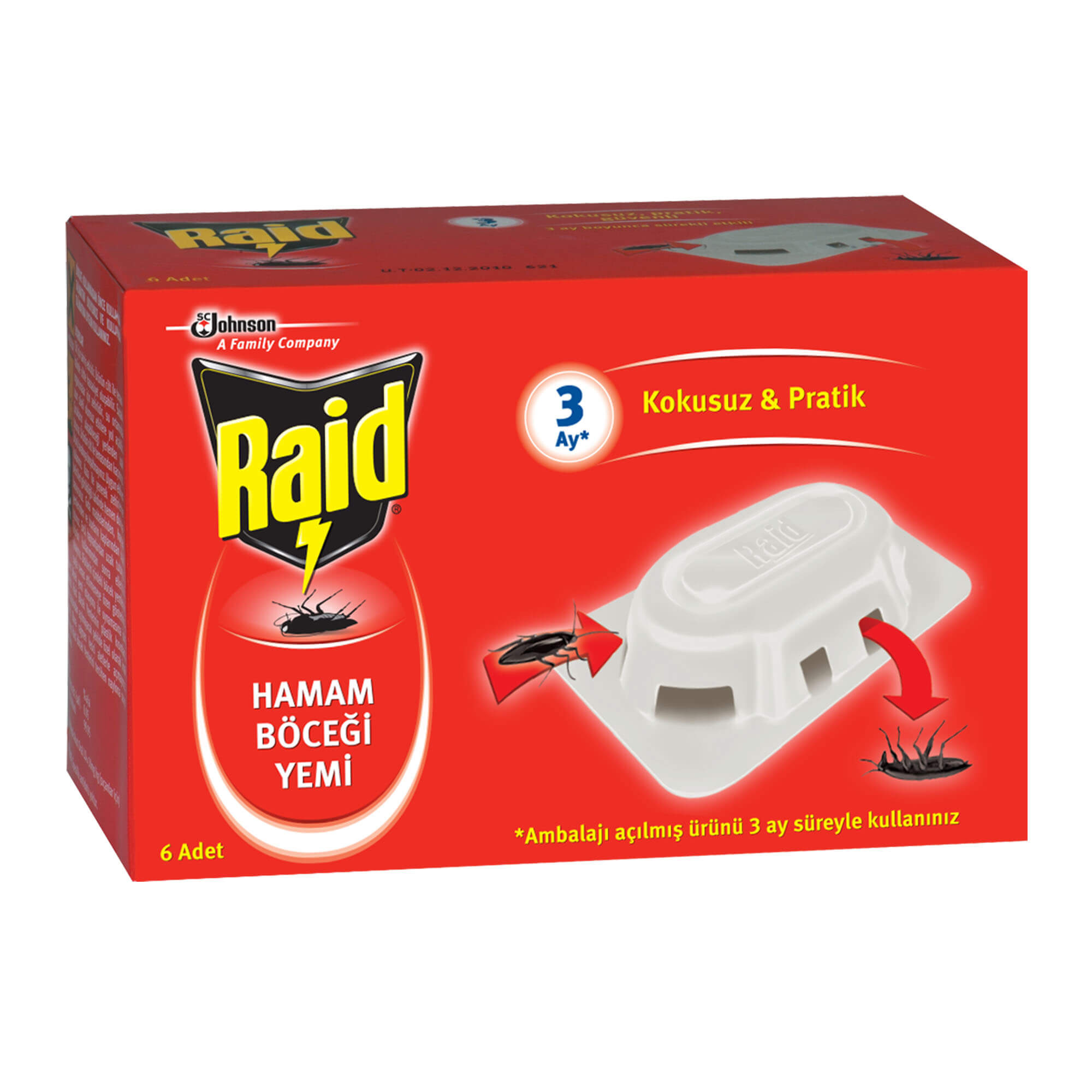 Raid hamam Böcek Yemi 6'lı