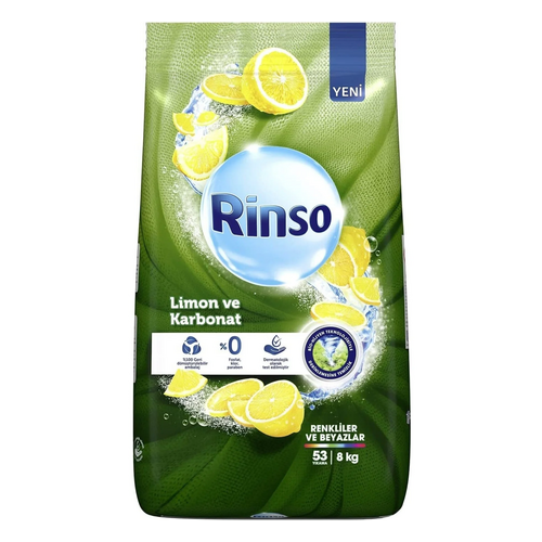 Rinso Toz Deterjan Renkliler ve Beyazlar 10Kg Limon ve Karbonat Etkili