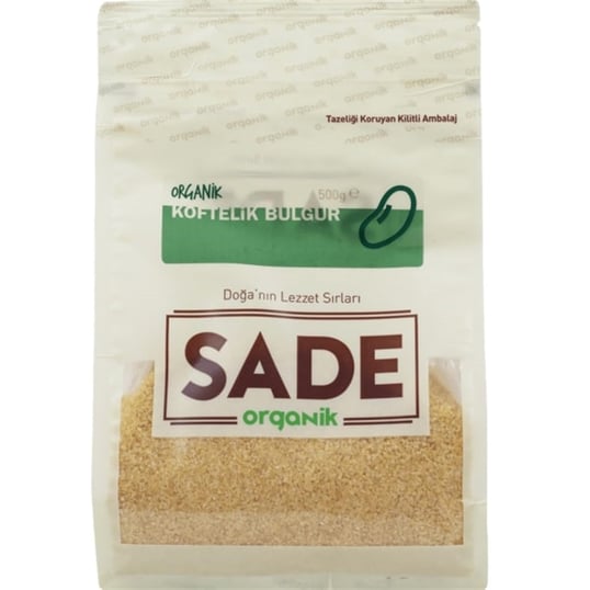 Sade Organik Köftelik Bulgur 500 Gr