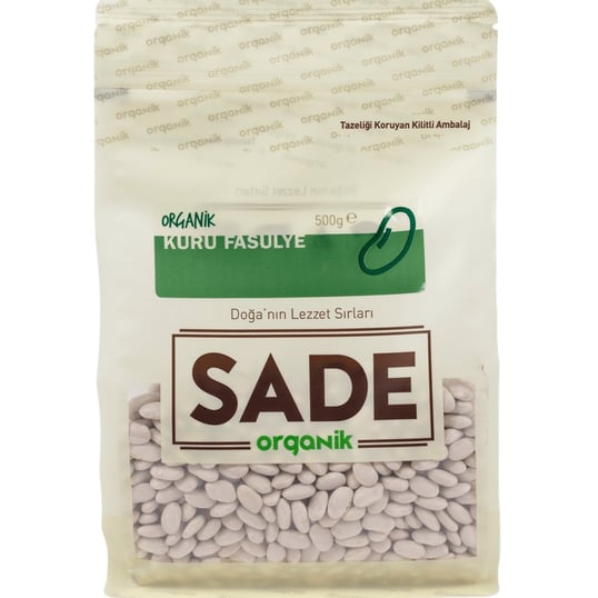 Sade Organik Kuru Fasulye 500 Gr