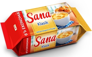 Sana Klasik Bitkisel Margarin %70 Yağlı 6 x 250 gr