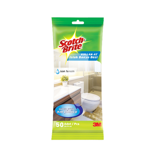Scotch Brite Kullan-At Islak Banyo Bezi (50 Yaprak)