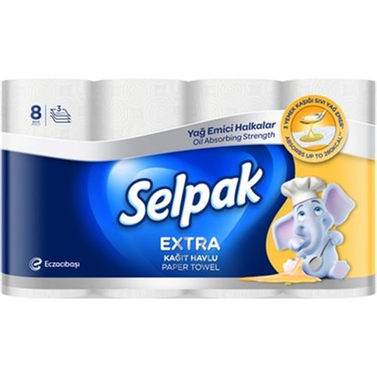 Selpak Extra Yağ Emici Kağıt Havlu 8'li