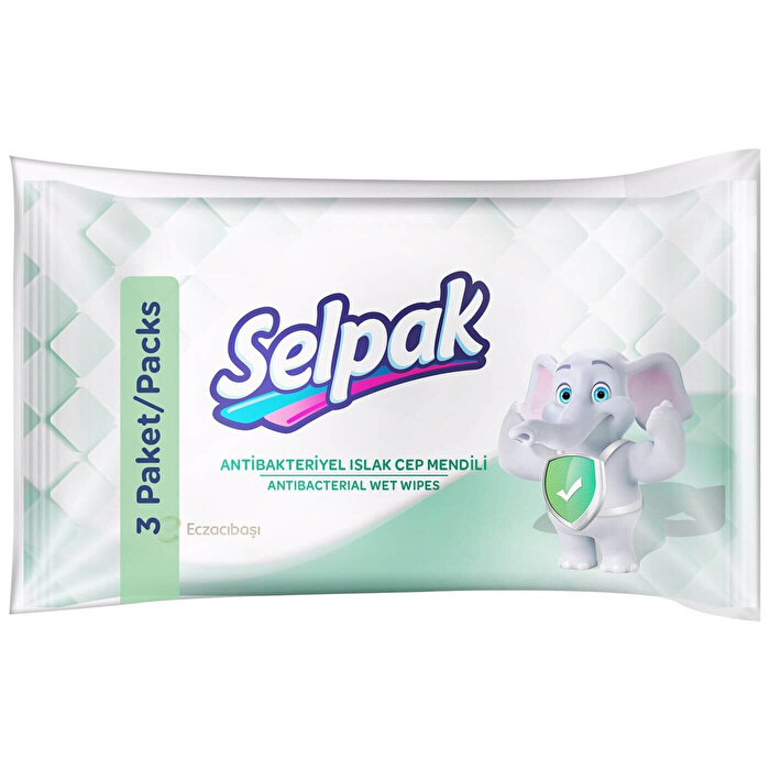 Selpak Islak Cep Mendili Antibakteriyel 3x10 3x10 adet