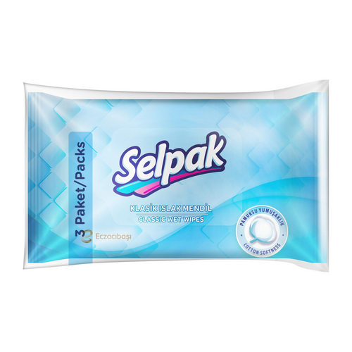 Selpak Islak Cep Mendili Klasik 3'lü (3x15)