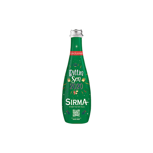 Sırma Bittin Sen 2020 Özel Tasarım Cam Şişe Su (330 ml)
