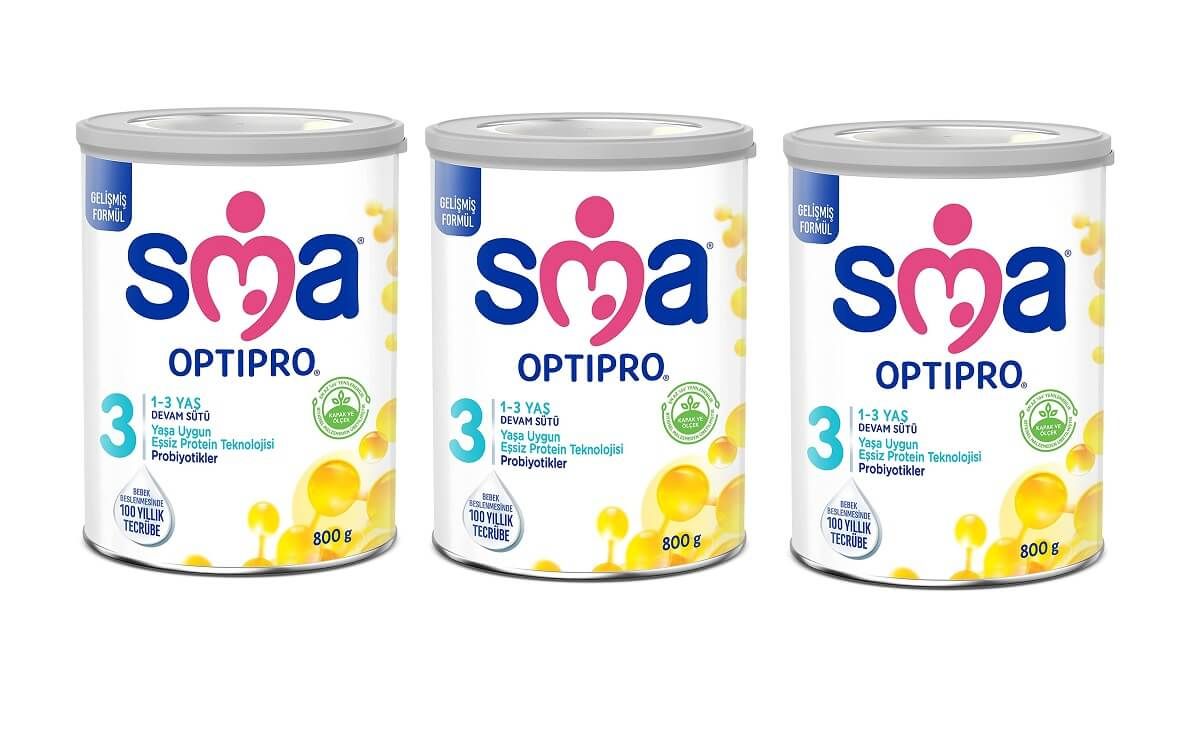 SMA 3 Optipro Bebek Devam Sütü 800 gr 1-3 Yaş x 3 Adet