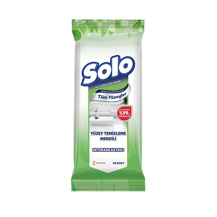 Solo Dezenfektan Yüzey Temizleme Mendili 40 lı