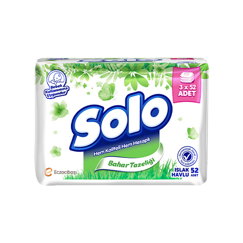 Solo Islak Havlu (3 x 52 Yaprak)