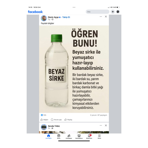Sosi Beyaz Sirkesi 2000 Ml