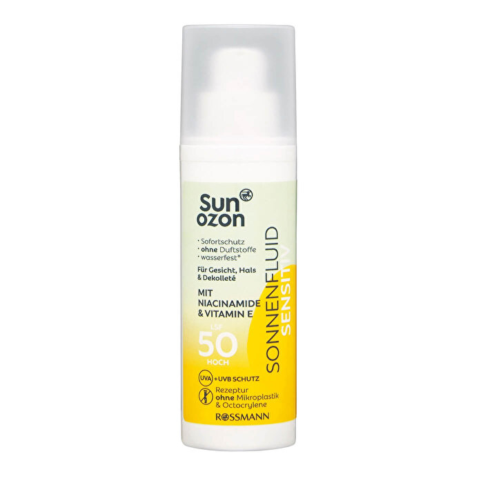 Sunozon Güneş Koruyucu Yüz Kremi Niacinamide 50SPF Hassas Cilt 50 ml