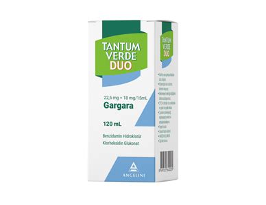 Angelini İlaç Tantum Verde Duo Fort 45 mg + 18 mg Gargara 1 ml