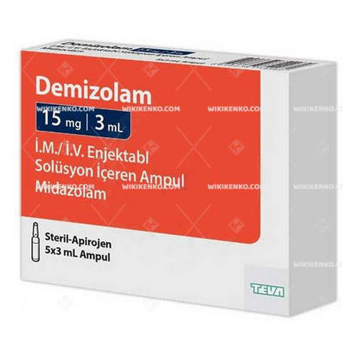 Teva İlaç Demizolam 15 mg 5 Ampül
