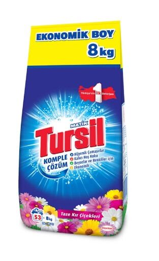 Tursil Matik Kır Çiçekleri Çamaşır Deterjanı 8 Kg