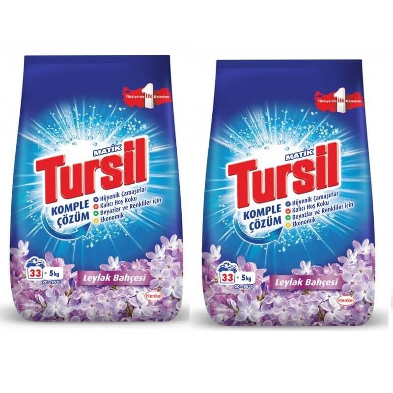 Tursil Matik Leylak Bahçesi 5 Kg x 2 Adet Çamaşır Deterjanı