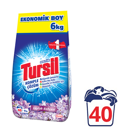 Tursilmatik Toz Çamaşır Deterjanı Leylak Bahçesi 40 Yıkama (6 kg)