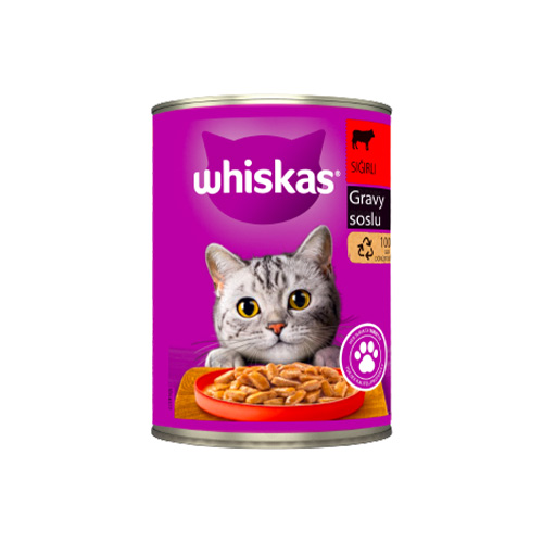 Whiskas Kedi Maması Konserve Biftekli 400 gr