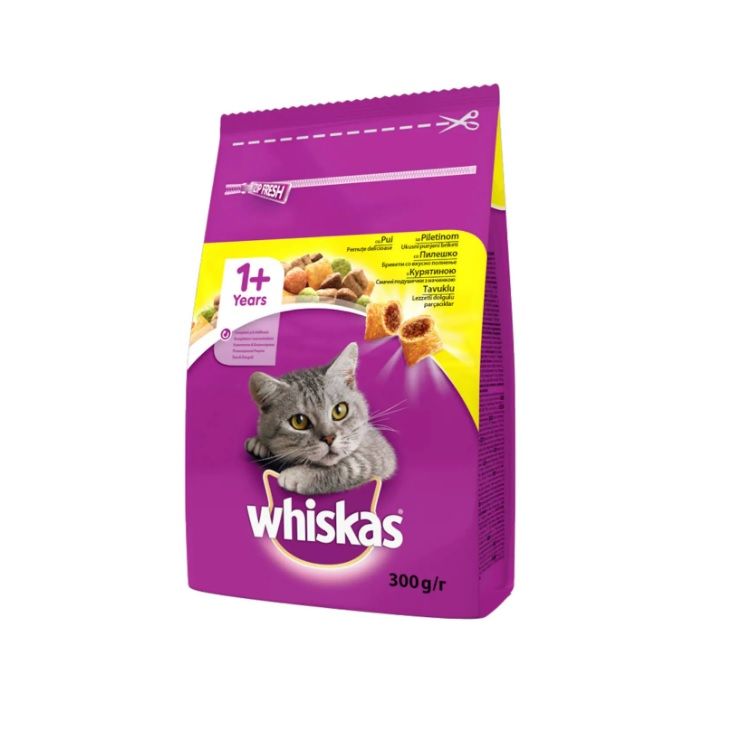 Whiskas Kuru Tavuklu Sebzeli Kedi Maması 300 Gr