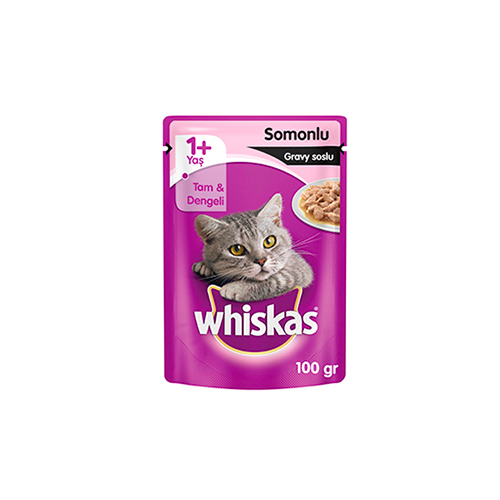 Whiskas Somon Balıklı Yaş Kedi Maması (100 g)