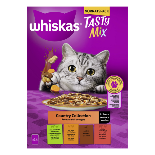Whiskas Tasty Mix Kedi Maması Kuzulu Tavuklu Havuçlu